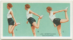 Exercises for women: leg stretching backwards.