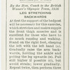 Exercises for women: leg stretching backwards.