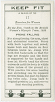 Exercises for women: prone falling.