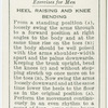 Exercises for men: heel raising and knee bending.