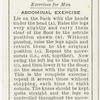 Exercises for men: abdominal exercise.