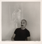 George Stambolian with Durer Self-Portrait. Amagansett, New York.