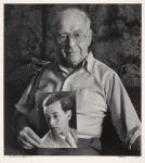 Richard Plant with self-portrait. NYC.