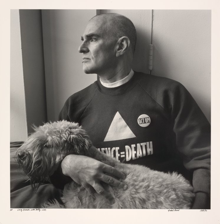 Robert Giard "Larry Kramer with Molly. NYC." 1989