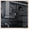 The New York Public Library at night.