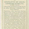 Charlotte of Mecklenburg.