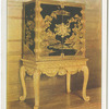 Japanese lacquer cabinet on stand.