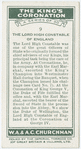 The Lord High Constable of England.