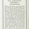 The Coronation Ceremony: The Homage.