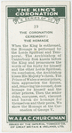 The Coronation Ceremony: The Homage.
