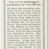 The City Submission (Ceremony of the Sword).
