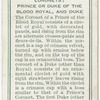 Coronets: Price or Duke of the Blood Royal, and Duke.