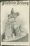 Das am 12. October enthüllte König=Matthias=Denkmal in Klausenburg. Entworfen und modelliert von Johan Fadrusz 