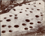 Rock in Yosemite Valley, 42 mortars, 10 inches deep and 10 across.