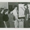 Art Exhibits - American Art Today - Marion Greenwood demonstrates drawing