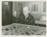 Art Exhibits - American Art Today - Woman sewing quilt
