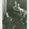 Art Exhibits - Masterpieces of Art Exhibit - Winner of Modern Madonna contest, Hortense Dolan, in front of Madonna and child
