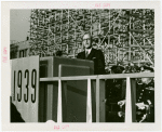 Australia Participation - L.R. MacGregor (Commissioner) speaking in Court of Peace on Armistice Day
