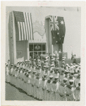 Australia Participation - Sailors at attention on Australia Day while L.R. MacGregor (Commissioner) speaks