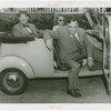 Automobiles - Model - Grover Whalen and Fiorello LaGuardia in car driven by woman