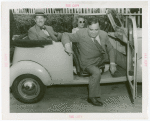 Automobiles - Model - Grover Whalen and Fiorello LaGuardia in car driven by woman