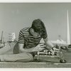 Automobiles - Model - Boy working on model car