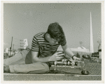 Automobiles - Model - Boy working on model car