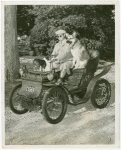 Automobiles - Ye Goode Olde Days - James Melton in 1998 De Dion Bouton car with two dogs