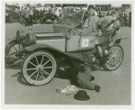 Automobiles - Ye Goode Olde Days - Man working on 1907 Brush car