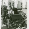 Automobiles - Ye Goode Olde Days - Winner of race receiving trophy