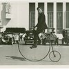 Automobiles - Ye Goode Olde Days - Man on antique bicycle