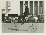 Automobiles - Ye Goode Olde Days - Man on antique bicycle