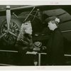 Aviation Exhibit - Jacqueline Cochran receiving plaque from Eleanor Roosevelt