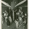 Aviation Exhibit - Children looking at Curtis P-40 Advanced Pursuit plane