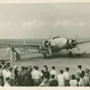 Aviation Exhibit - Howard Hughes plane and crowd