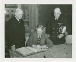 Bartlett, Captain Bob signing guestbook