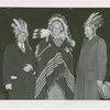 Bullard, Lieutenant General Robert E. wearing Indian headdress with others