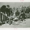 Ballantine - Grover Whalen and Carl W. Badenhausen with girls putting money in cornerstone