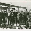 Ballantine - Grover Whalen and Carl W. Badenhausen with others at cornerstone ceremony