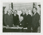Beech-Nut Exhibit - Contract signing with Harvey Gibson and Bartlett Arkell