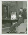 Belgium Participation - Belgian officials listen to news of invasion by radio.