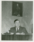Belgium Participation - Gevaert, Joseph (Commissioner) - Sitting at desk