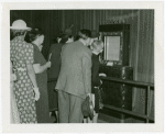 Bill of Rights Exhibit - Group looking at manuscript