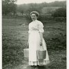 Borden - Cows - Milking - Woman carrying pails