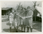 Boy Scouts - Group looking at paper