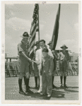 Boy Scouts - Irving Ceasar hands song to Scout executive