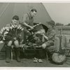 Boy Scouts - Outside tent with headdresses