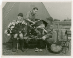 Boy Scouts - Outside tent with headdresses