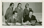 Brazil Participation - Francisco Silva Jr. (Commissioner General), Grover Whalen and group signing contract