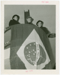 Brazil Participation - Armando Vidal (Commissioner General), Oswaldo Aranha (Foreign Minister) and Edward Roosevelt on balcony